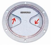 Inspektionsdeckel, elegantes und funktionelles Design Au�en 260mm wei�