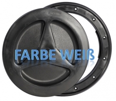 Inspektionsdeckel aus Polypropylen mit Bajonett-Schraubverschluss  Auen 135mm wei