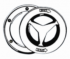 Inspektionsdeckel aus Polypropylen mit Bajonett-Schraubverschluss Au�en 204mm schwarz