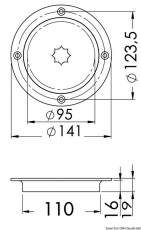 Inspektionsluke, ideal fr Emergency Tiller Aussen 141mm