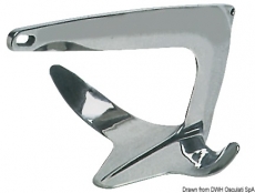 Anker aus hochglanzpoliertem, rostfreiem Edelstahl 15kg Anker aus hochglanzpoliertem, rostfreiem Edelstahl 15kg