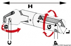 Drehbare Ankerkettenverbindung mit Doppelwirbel Kette 6/8mm
