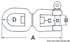Kettenwirbelsch�kel mit Gabel+ Gabel D 5mm