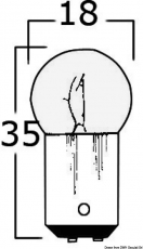 zweipolige Glhlampe mit kleiner Birne BA15D 12 Volt 5 Watt