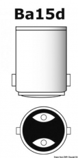 LED-SMD-Lampe BA15D fr LED-Strahler mit Glasabdeckung Leistung 1,2 Watt