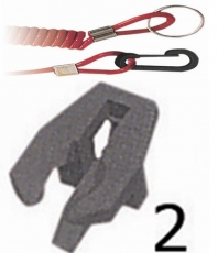 Johnson / Evinrude Sicherheitsschlssel mit ausziehbarem Band und Karabinerhaken