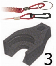 Johnson / Evinrude Sicherheitsschlssel mit ausziehbarem Band und Karabinerhaken
