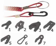 Yamaha / Selva Sicherheitsschl�ssel mit ausziehbarem Band und Karabinerhaken