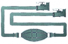 Treibstoffschlauch und Tankanschluss Version mit 2 OMC Anschlüssen (wie Orginal) Treibstoffschlauch und Tankanschluss Version mit 2 OMC Anschlüssen (wie Orginal)