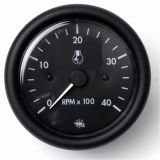 Drehzahlmesser Diesel 0-4000 Umin, mit Z�hler Linie GUARDIAN Anzeige schwarz Blende schwarz 24V