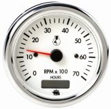 Drehzahlmesser Diesel 0-4000 Umin, mit Zhler Linie GUARDIAN Anzeige wei Blende wei 24V