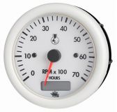 Drehzahlmesser Diesel 0-4000 Umin, mit Zhler Linie GUARDIAN Anzeige wei Blende wei 24V