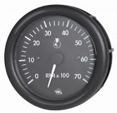 Drehzahlmesser 2/4 Takt 0-7000 Umin Linie GUARDIAN Anzeige schwarz Blende schwarz 12V