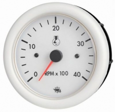 Drehzahlmesser 2/4 Takt 0-7000 Uminn Linie GUARDIAN Anzeige wei Blende wei 12V