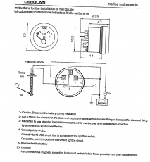 Tankanzeige Anzeige wei� Blende wei� 12Volt