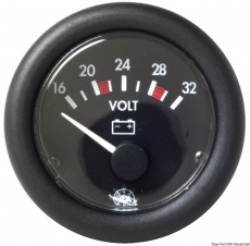 Voltmeter Anzeige schwarz Blende schwarz Spannung 20/32V Voltmeter Anzeige schwarz Blende schwarz Spannung 20/32V