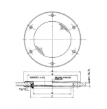 Bullauge rund und fest Niro 304 BBN1 Auenma =  190 mm