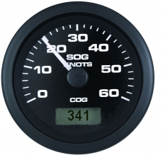GPS-Speedo 30 Knoten, Modell Premier Pro, Schwarz GPS-Speedo 30 Knoten, Modell Premier Pro, Schwarz