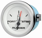 Ruderlageanzeige (0-90 ohms) Anzeige wei Blende rostfreier polierter Stahl