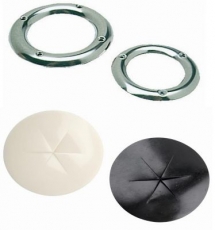 Kabeldurchlassring und Dichtung mit Kreuzschlitz weiss 75mm