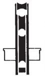 HS Sprenger Violinblock - 2 Rollen - Schotklemme - Wirbel