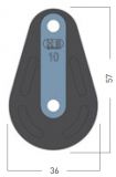 HS Sprenger - Groschotblock - 1 Rolle - Hundsfott - Schotklemme - Wirbel