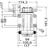Selbstansaugende Elektropumpe, Getriebe aus Bronze 26l/min 12V