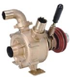 Selbstansaugende Pumpe aus Bronze mit Sternfl�gelrad. F�rderleistung 22m