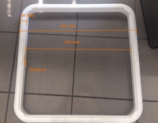 Gegenflansch Innen fr BOMAR Contour mit flachen Profil 19.720.05 ffnung 490x490mm