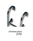 Badeleiter 4 stufig aus NIRO min. Spiegelhhe 250 mm BBN2