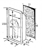 Kunststoff Einbaukasten 235 x 160 mm