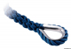 Gesplei�te Festmacherleinen blau Kausche Edelstahl Leine 16mm