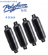 4 x Polyform Fender Typ G 2 schwarz