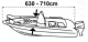 Bootsabdeckplane Bootsl�nge 630-710cm Breite 380