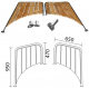 Badeplattformen f�r Boote mit rundem Heck 650x470x950mm