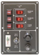 Schalterpaneel, 3-fach, vertikal aus Alu, anodisiert
