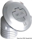 Einf�llstutzen aus verchromtem Messing mit Schloss Diesel 50mm abgewinkelt 30 Grad
