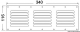 L�ftungsblech ohne Fliegengitter f�r Kaj�te und Motorraum Ma�e 116mm x 340mm
