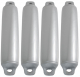 4 x Standard Fender mit zwei Augen 120 x 550mm Silber