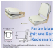 Klassischer Sitz mit einklappbarer R�ckenlehne blau