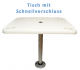 Tisch - Rechteckiges aus Vollkunststoff mit Alu Tischbein, Tischblatt: 406 x 711mm