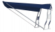 Teleskop-Verdeck Breit 155cm blau Hinterverdeck