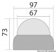Finder Aufbaukompass schwarz Version zum Aufstellen Kompassrose 67mm