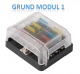 Modul�re Box f�r Sicherungen Grundmodul 1 (f�r 6 Sicherung)
