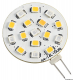 SMD LED-Gl�hbirne, zweifarbig. Mit G4 Lampensockel wei�/blau 12V