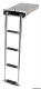 Teleskopbadeleiter Montecarlo large AISI316 4-stufig schwarz Stufe 57mm tief