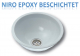 NIRO-Waschbecken rund wei�, Epoxy beschichtet � = 290mm Au�enma�