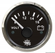 Voltmeter 8 bis 16 V Anzeige Anzeige schwarz Blende poliert
