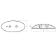 Plattenanode oval 112x19x53 Zink