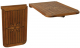 Teak Tischplatte Balcony Abmessung 38x60cm Klappbar